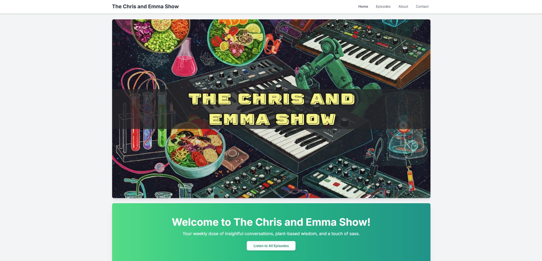 The Chris and Emma Show Website Screenshot